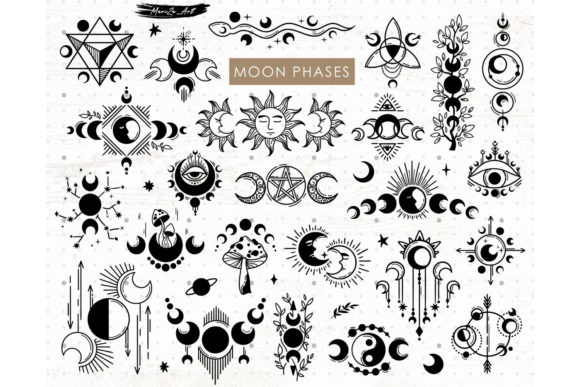 Empower Your Creativity with a Moon Phases SVG Bundle
