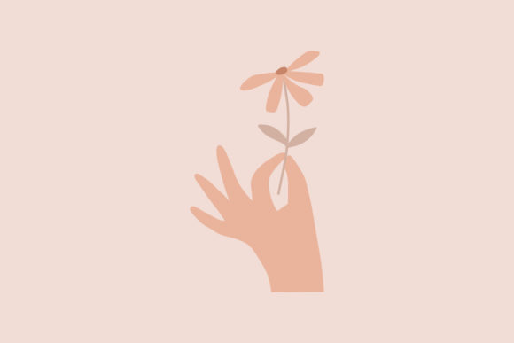 Hands Holding Blooming Flowers: A Modern Art Print