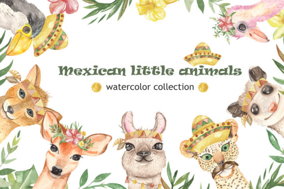 Mexican Little Animals Watercolor: A Collection for Creative Expression