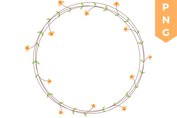 Orange Doodle Flower Circle: A Hand-Drawn Creative Spark for Modern Projects