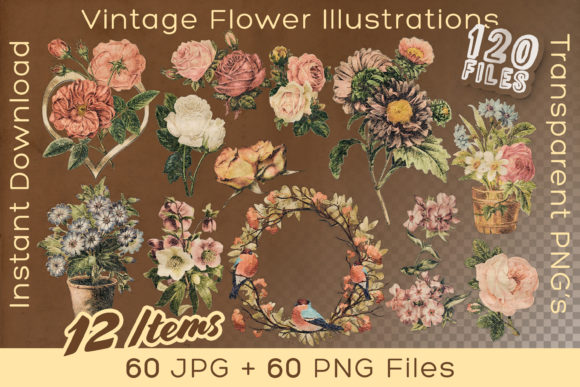 The Art of Nostalgia: Exploring the Charm of Vintage Flower Illustrations