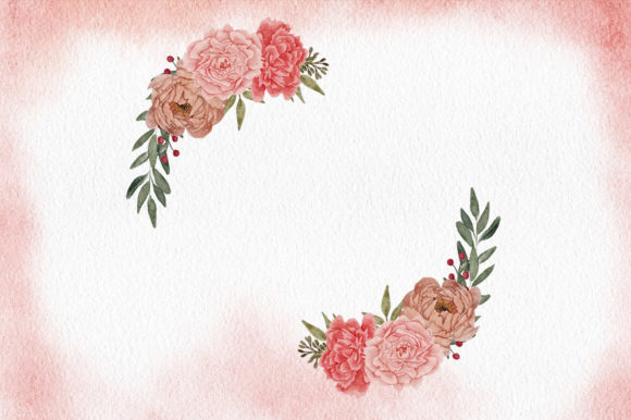 The Artful Integration: The Peony Flower Wreath Watercolor Frame in Modern Design