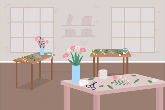 The Floristry Workshop Flat Illustration: Your Gateway to Creative Learning