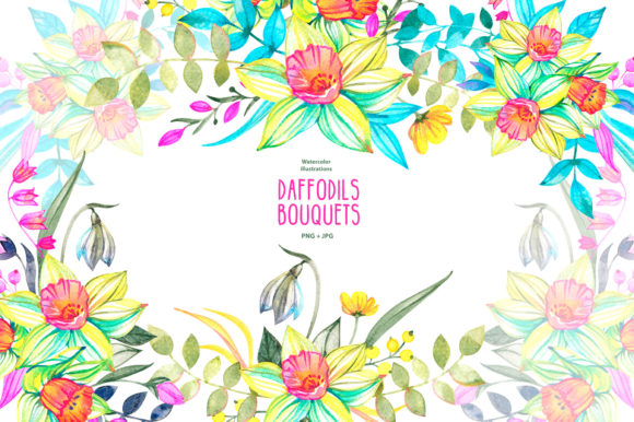 Watercolor Daffodils Clipart: Your Gateway to Spring DIY Projects
